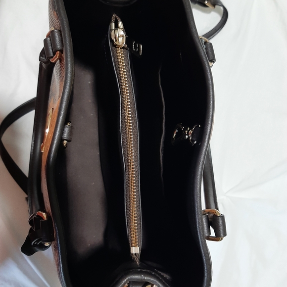 Dooney & Bourke Tan and Black Snake Print Tote - Picture 4 of 7